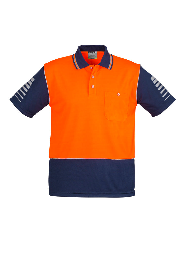 Syzmik Mens Hi Vis Zone Short Sleeve Polo
