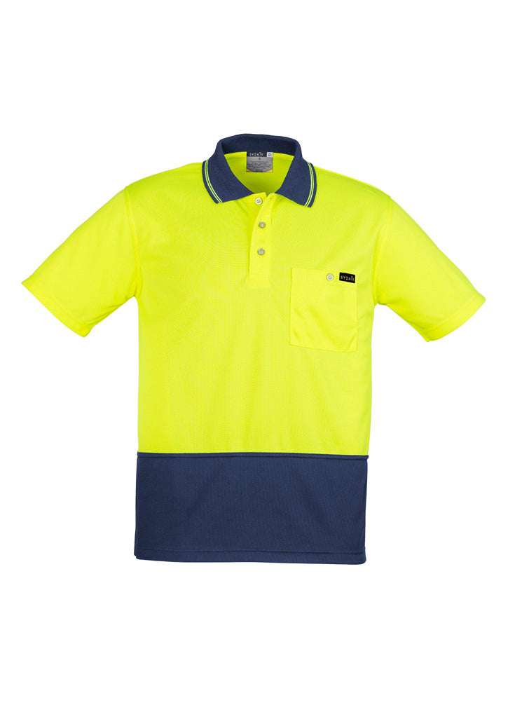 Syzmik Mens Hi Vis Comfort Back Short Sleeve Polo