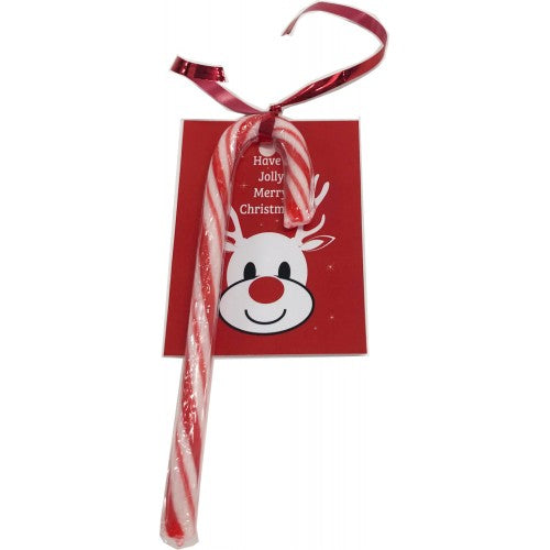 15g Candy Cane with Custom + BRANDED CARD & RIBBON