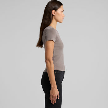 Wo's Faded Organic Rib Tee 4036