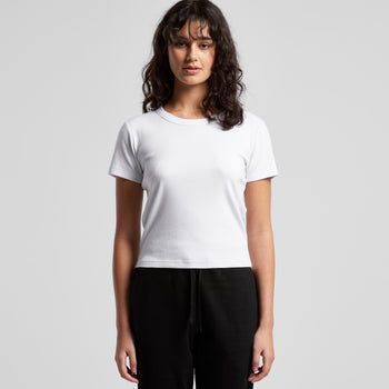 Wo's Organic Rib Baby Tee 4074