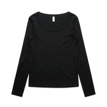 Wo's Organic Rib L/S Tee 4075
