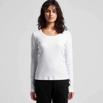 Wo's Organic Rib L/S Tee 4075