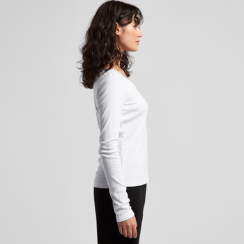 Wo's Organic Rib L/S Tee 4075