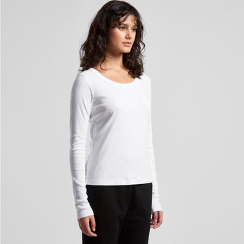 Wo's Organic Rib L/S Tee 4075