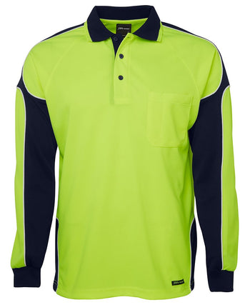 JB'S HI VIS L/S ARM PANEL POLO 6AP4L
