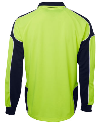 JB'S HI VIS L/S ARM PANEL POLO 6AP4L