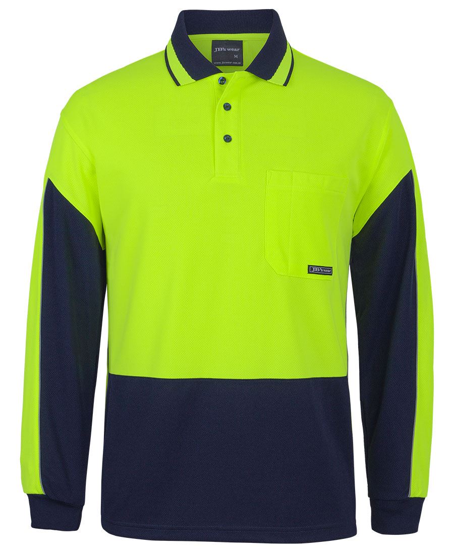 JB'S HI VIS L/S GAP POLO 6HVGL