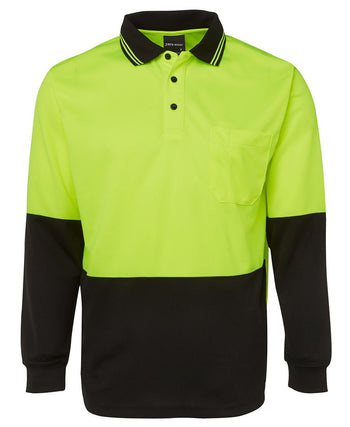 JB'S HI VIS L/S TRADITIONAL POLO 6HVPL
