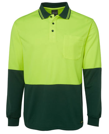 JB'S HI VIS L/S TRADITIONAL POLO 6HVPL