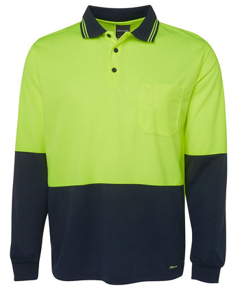 JB'S HI VIS L/S TRADITIONAL POLO 6HVPL