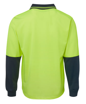 JB'S HI VIS L/S TRADITIONAL POLO 6HVPL