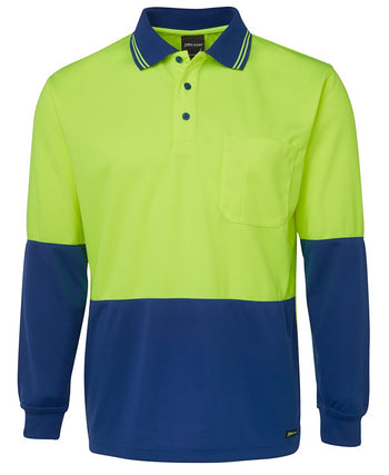 JB'S HI VIS L/S TRADITIONAL POLO 6HVPL