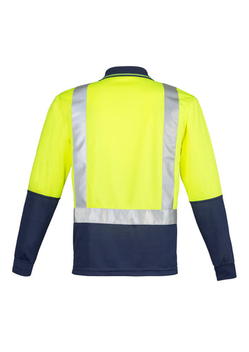 Syzmik Mens Hi Vis Spliced Long Sleeve Polo - Shoulder Taped