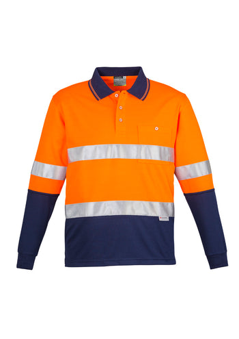 Syzmik Mens Hi Vis Spliced Long Sleeve Polo - Hoop Taped