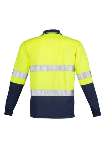 Syzmik Mens Hi Vis Spliced Long Sleeve Polo - Hoop Taped
