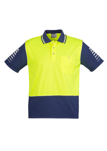 Syzmik Mens Hi Vis Zone Short Sleeve Polo