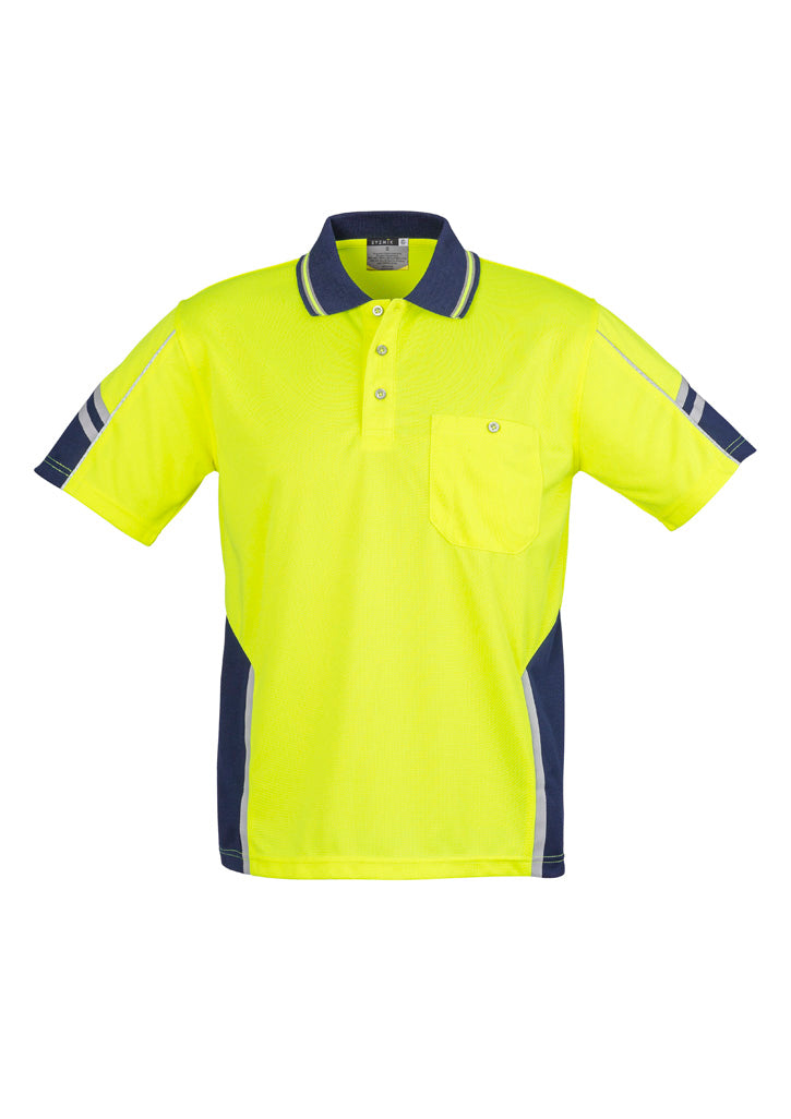 Syzmik Mens Hi Vis Squad Short Sleeve Polo