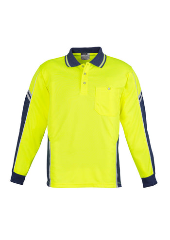 Syzmik Mens Hi Vis Squad Long Sleeve Polo