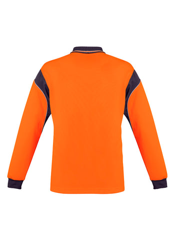 Syzmik Mens Hi Vis Aztec Long Sleeve Polo
