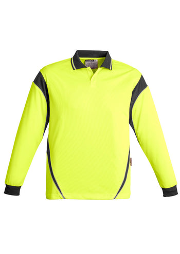 Syzmik Mens Hi Vis Aztec Long Sleeve Polo