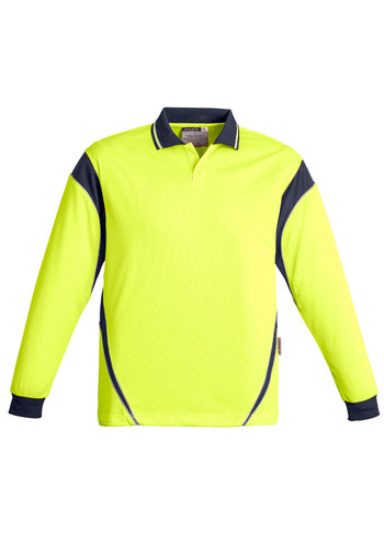Syzmik Mens Hi Vis Aztec Long Sleeve Polo