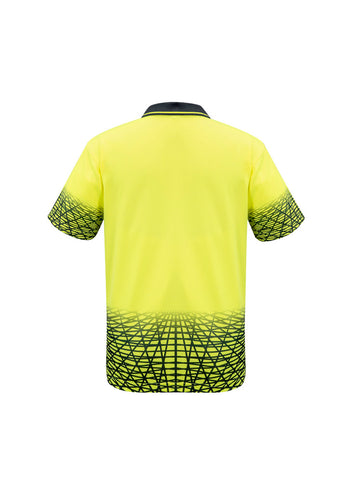 Syzmik Mens Hi Vis Tracks Short Sleeve Polo
