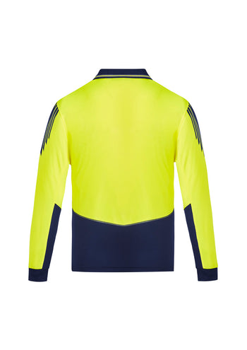 Syzmik Mens Hi Vis Flux Long Sleeve Polo