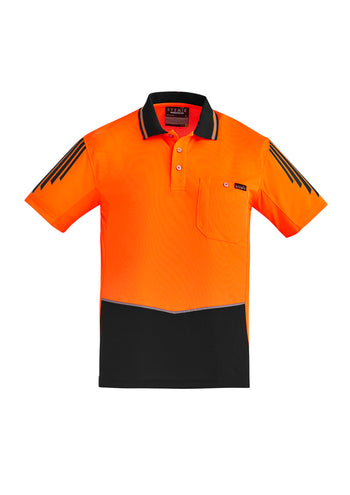 Syzmik Mens Hi Vis Flux Short Sleeve Polo