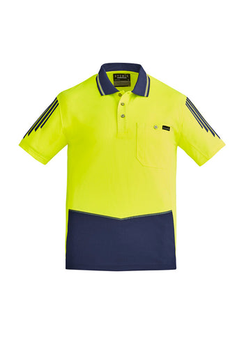 Syzmik Mens Hi Vis Flux Short Sleeve Polo