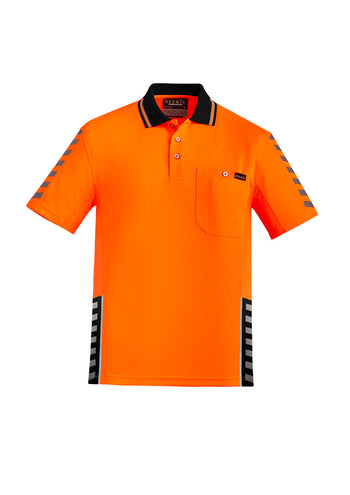 Syzmik Mens Hi Vis Komodo Short Sleeve Polo