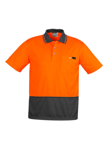 Syzmik Mens Hi Vis Comfort Back Short Sleeve Polo