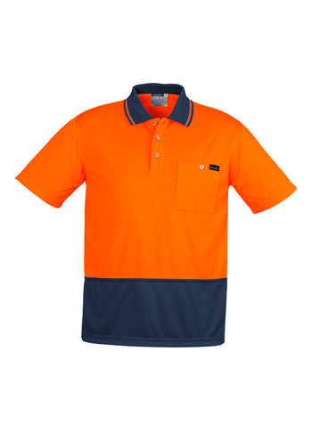 Syzmik Mens Hi Vis Comfort Back Short Sleeve Polo