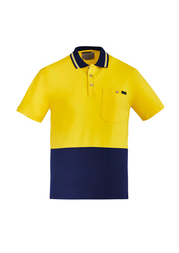 Syzmik Mens Hi Vis Cotton Short Sleeve Polo