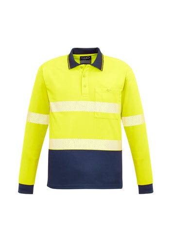 Syzmik Unisex Hi Vis Segmented Tape Long Sleeve Polo