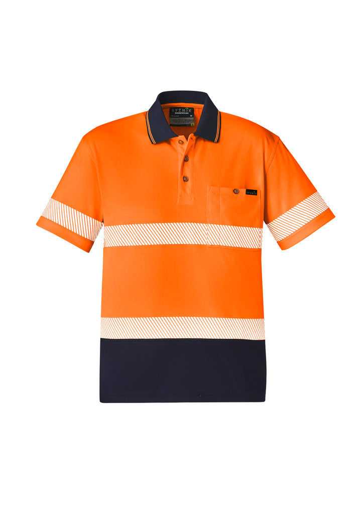 Syzmik Unisex Hi Vis Segmented Tape Short Sleeve Polo