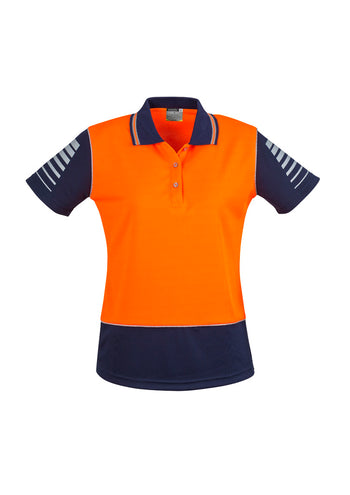 Syzmik Womens Hi Vis Zone Short Sleeve Polo
