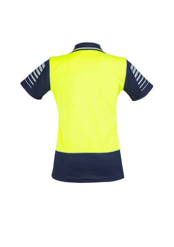 Syzmik Womens Hi Vis Zone Short Sleeve Polo