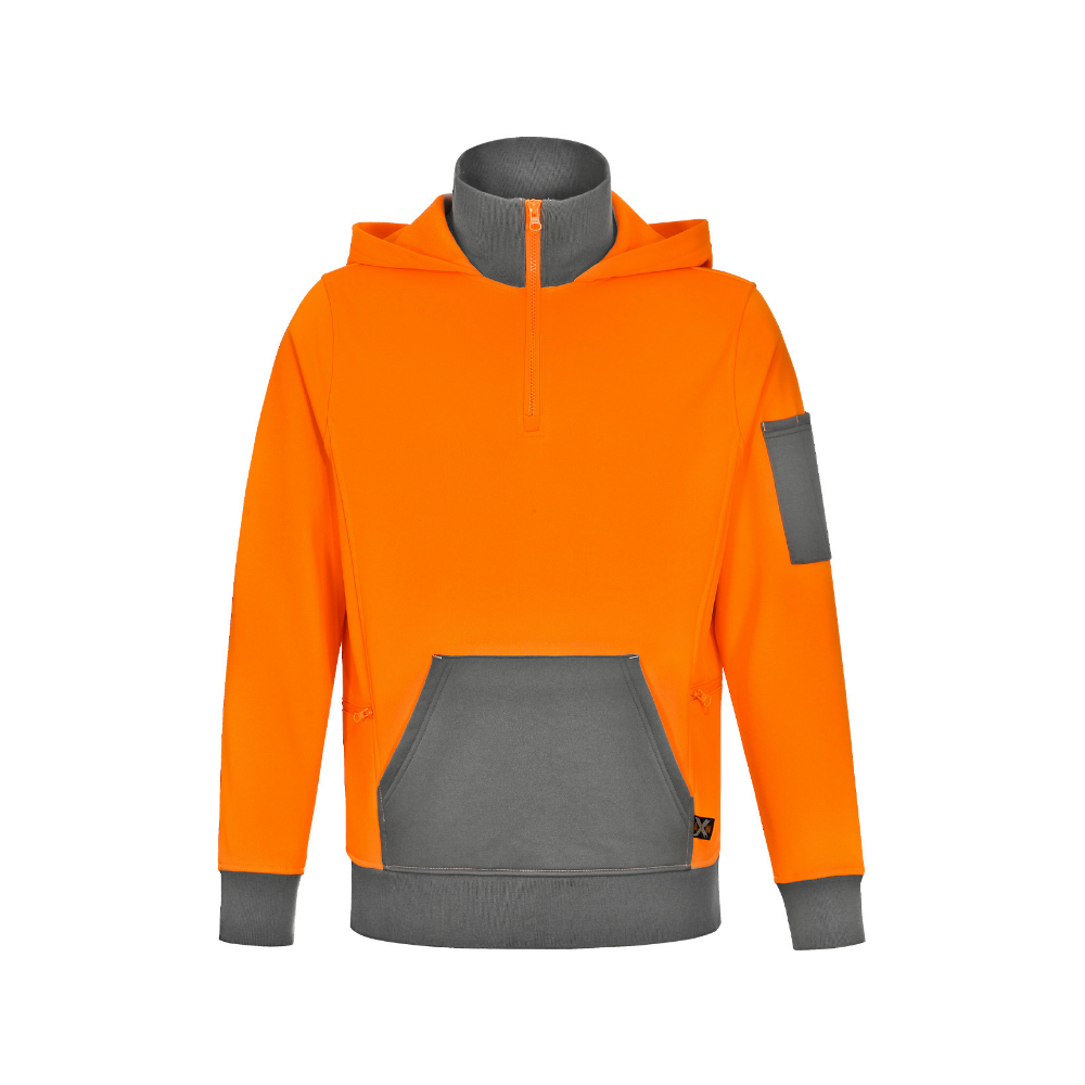 SW78 Unisex Hi Vis ¼ Zip Premium Fleece Hoodie